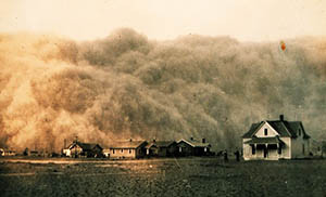Dustbowl and soil erosion USA, 1935's