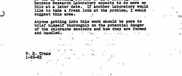 Dow Trapp 1965 Chloracne Warning