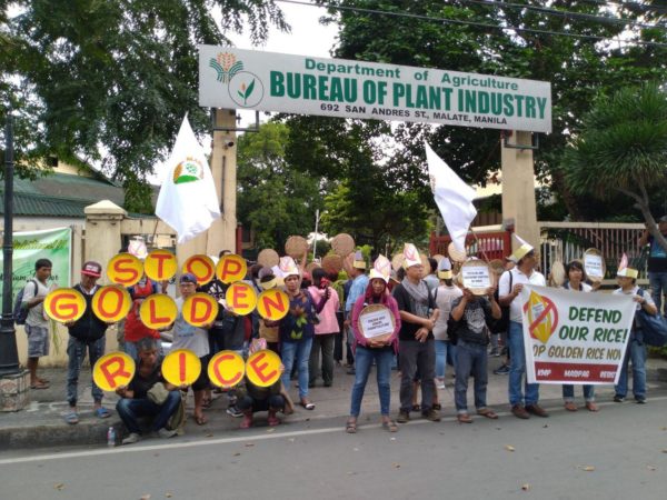 A demonstration against Golden Rice Manila