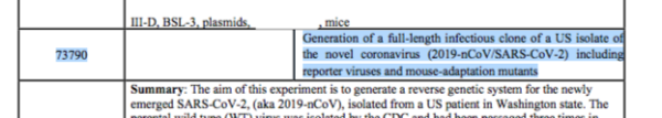 UNC Inst Biosafety Committee Application 73790