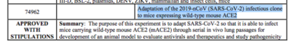 UNC Inst Biosafety Committee Application 74962